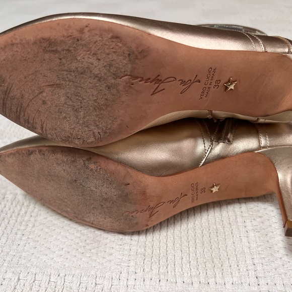 Isa Tapia Metallic Gold and Silver Star Accent Booties Sz. 38 - Picture 4 of 5